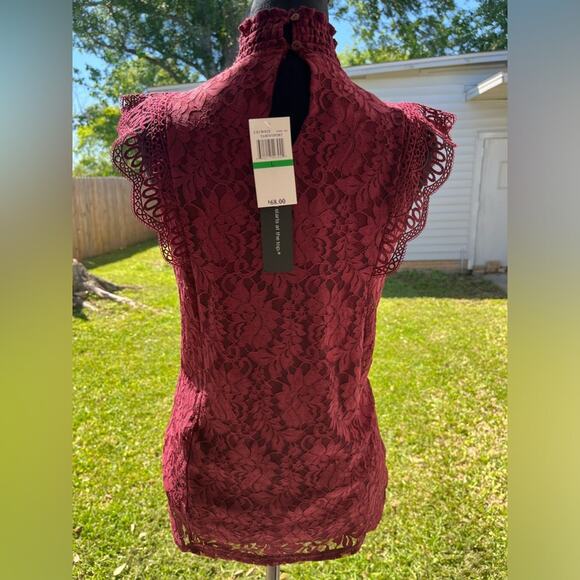 Cable & gauge winter bloom lace top L - Picture 6 of 6